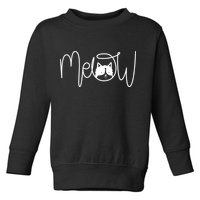 Meow Cat Calligraphy Toddler Sweatshirt