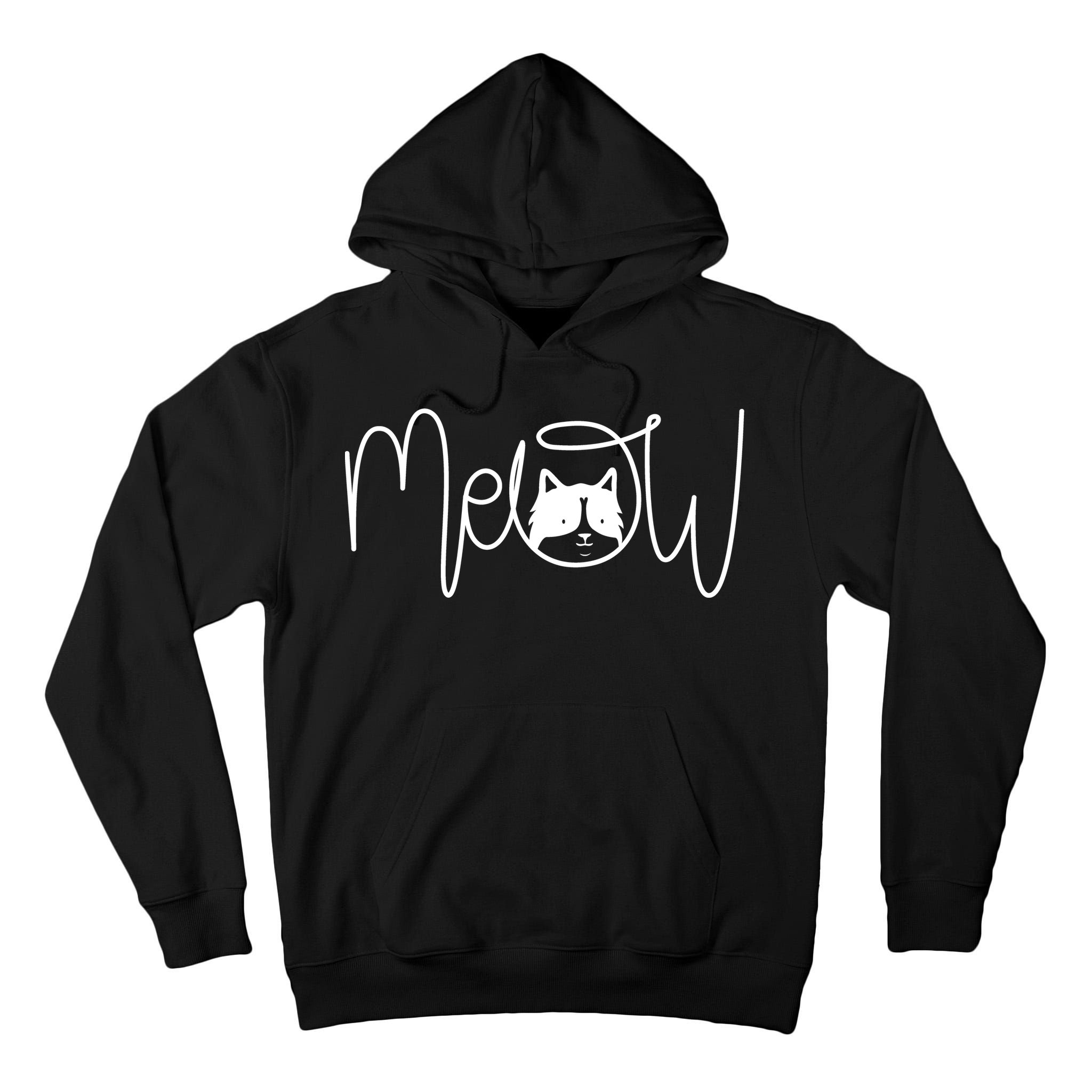 Meow Cat Calligraphy Tall Hoodie