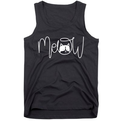 Meow Cat Calligraphy Tank Top