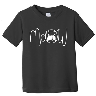 Meow Cat Calligraphy Toddler T-Shirt