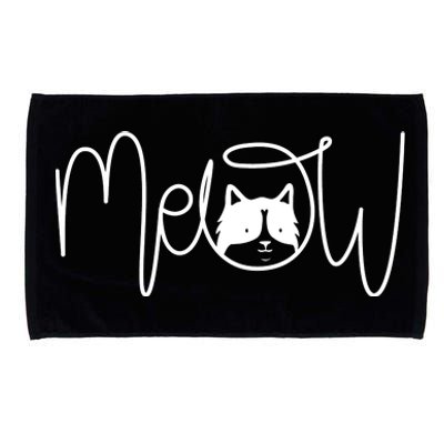 Meow Cat Calligraphy Microfiber Hand Towel