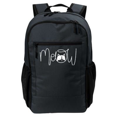 Meow Cat Calligraphy Daily Commute Backpack