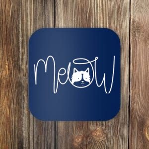 Meow Cat Calligraphy Coaster