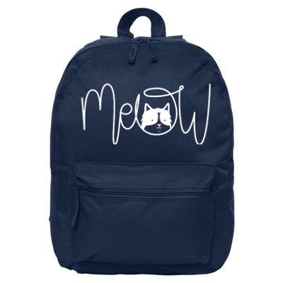 Meow Cat Calligraphy 16 in Basic Backpack