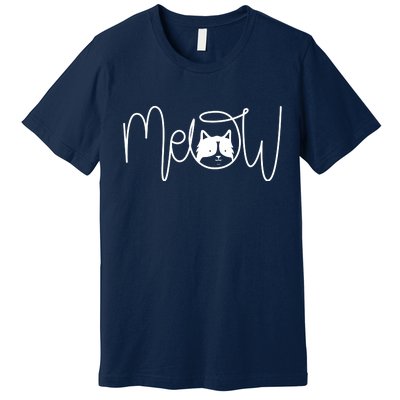 Meow Cat Calligraphy Premium T-Shirt