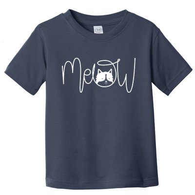 Meow Cat Calligraphy Toddler T-Shirt