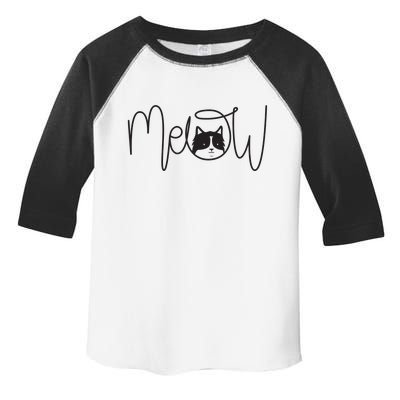 Meow Cat Calligraphy Toddler Fine Jersey T-Shirt