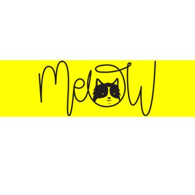 Meow Cat Calligraphy Bumper Sticker