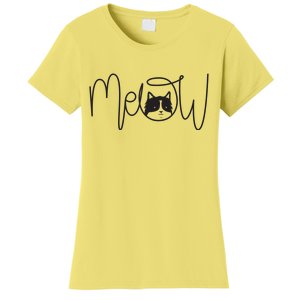 Meow Cat Calligraphy Women's T-Shirt