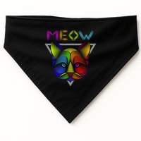 Meow Cat Neon USA-Made Doggie Bandana