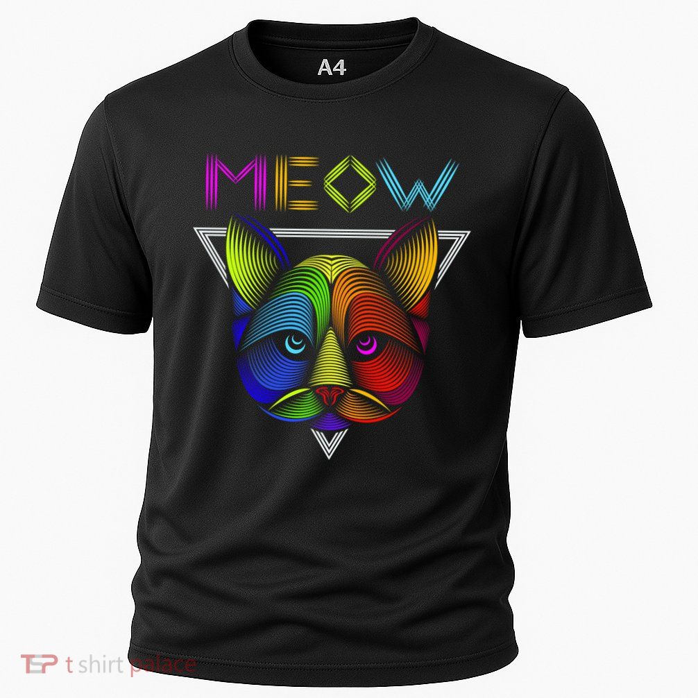 Meow Cat Neon Cooling Performance Crew T-Shirt
