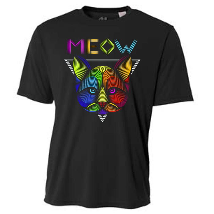 Meow Cat Neon Cooling Performance Crew T-Shirt