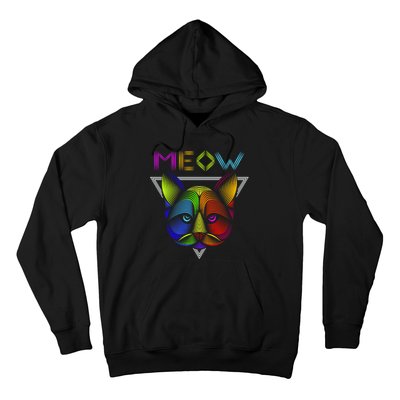 Meow Cat Neon Hoodie