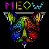 Meow Cat Neon Apron