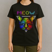 Meow Cat Neon T-Shirt