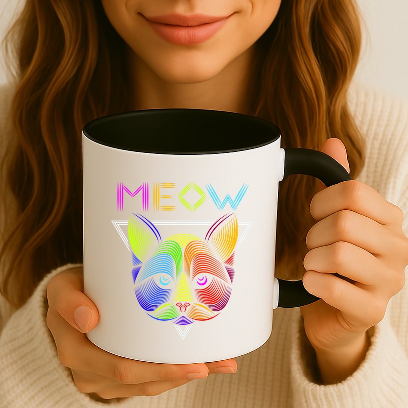 Meow Cat Neon Mug