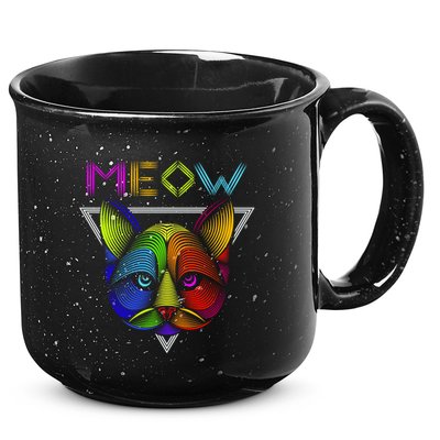 Meow Cat Neon 15oz Campfire Ceramic Mug
