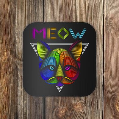 Meow Cat Neon Coaster