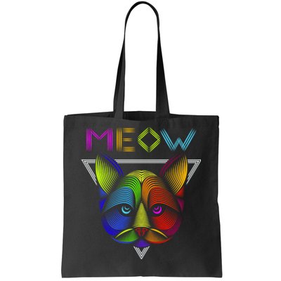 Meow Cat Neon Tote Bag