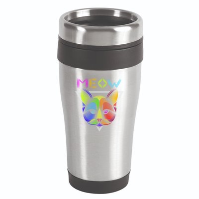 Meow Cat Neon 16oz Travel Tumbler
