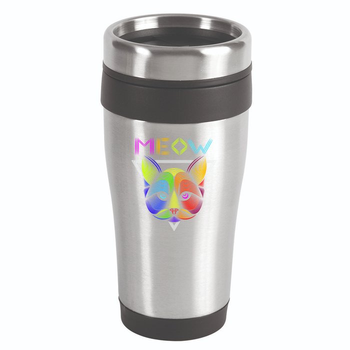Meow Cat Neon 16oz Travel Tumbler