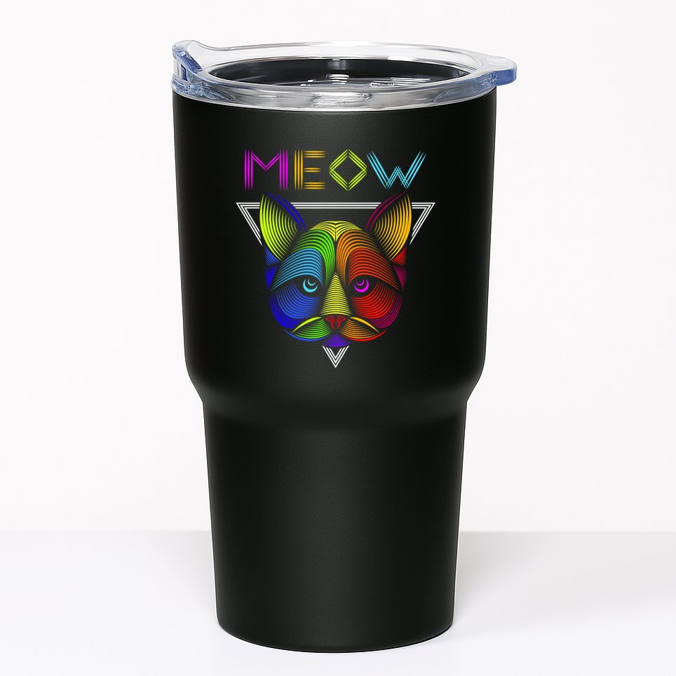 Meow Cat Neon Tumbler