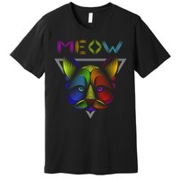 Meow Cat Neon Premium T-Shirt