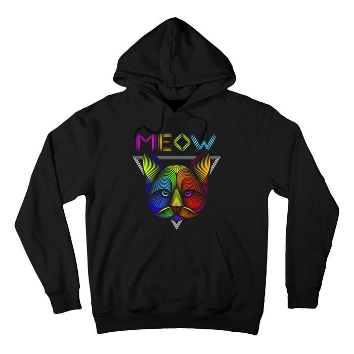 Meow Cat Neon Tall Hoodie