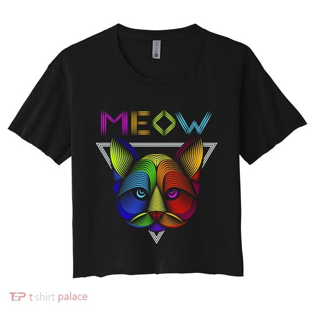 Meow Cat Neon Crop Top