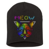 Meow Cat Neon Short Acrylic Beanie