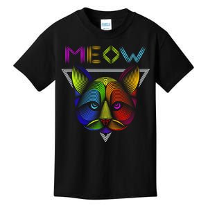 Meow Cat Neon Kids T-Shirt