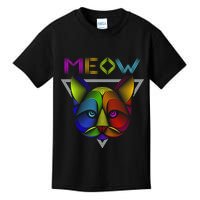 Meow Cat Neon Kids T-Shirt