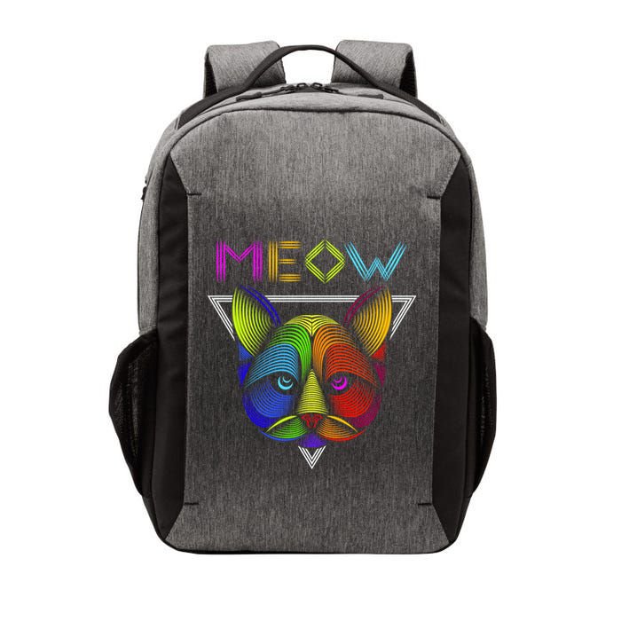 Meow Cat Neon Vector Backpack