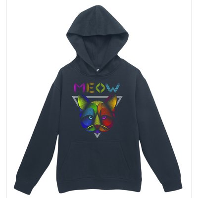 Meow Cat Neon Urban Pullover Hoodie