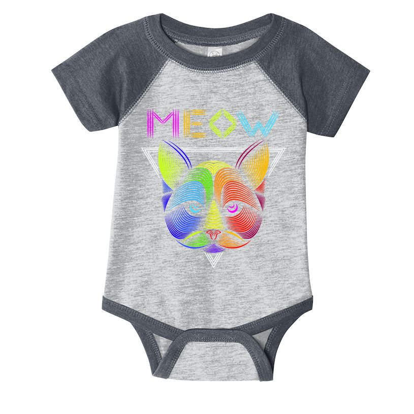 Meow Cat Neon Infant Baby Jersey Bodysuit
