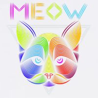 Meow Cat Neon Garment-Dyed Sweatshirt