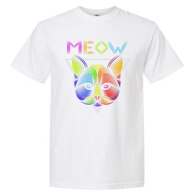 Meow Cat Neon Garment-Dyed Heavyweight T-Shirt