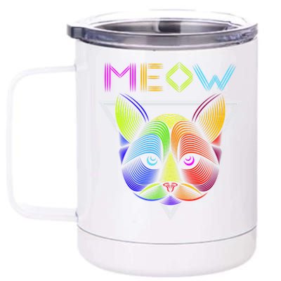 Meow Cat Neon 12 oz Stainless Steel Tumbler Cup