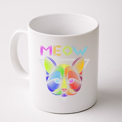 Meow Cat Neon Coffee Mug