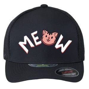 Meow Kitten Face Flexfit Unipanel Trucker Cap