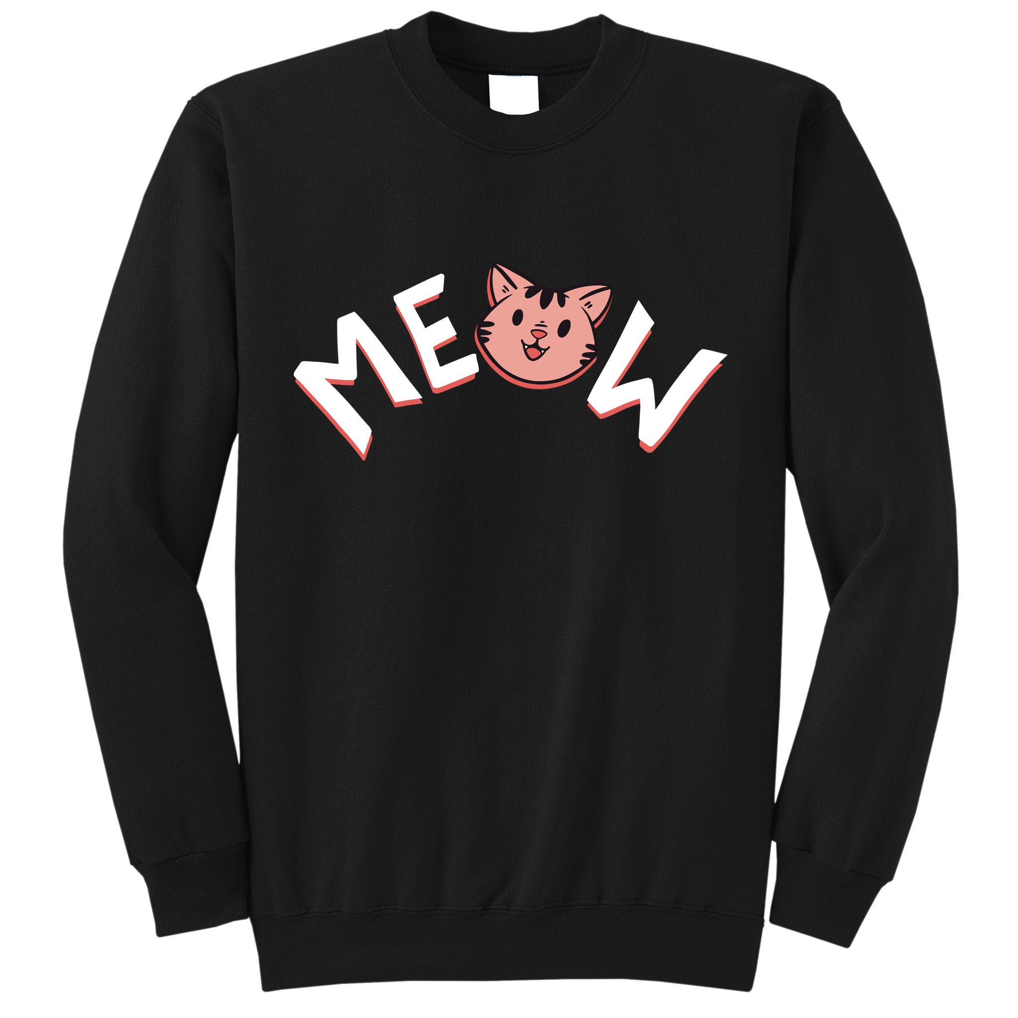 Meow Kitten Face Tall Sweatshirt