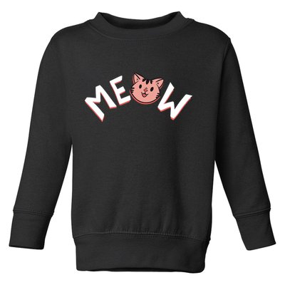 Meow Kitten Face Toddler Sweatshirt