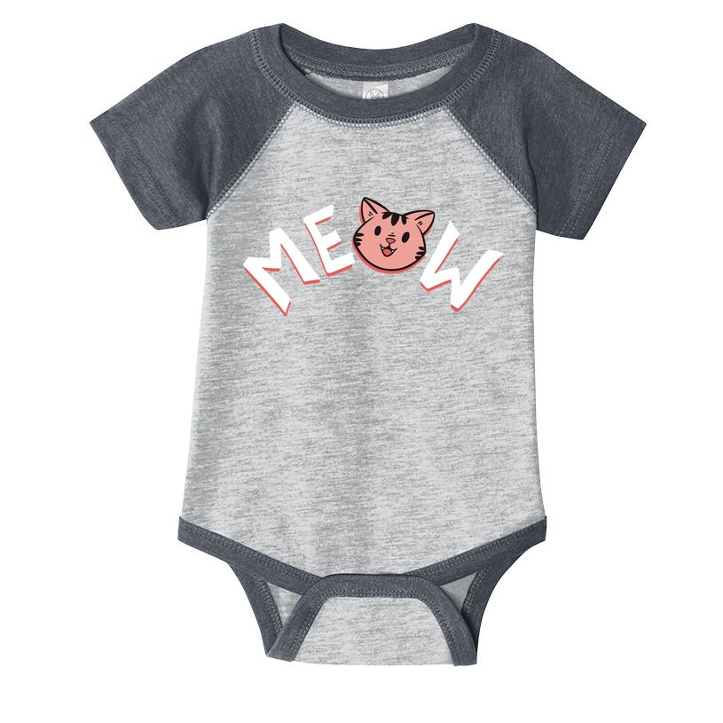 Meow Kitten Face Infant Baby Jersey Bodysuit