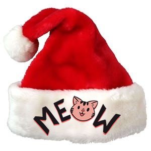 Meow Kitten Face Premium Christmas Santa Hat