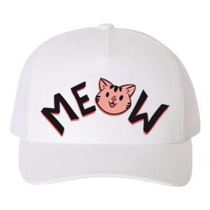 Meow Kitten Face Yupoong Adult 5-Panel Trucker Hat