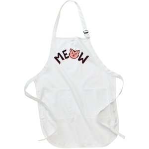 Meow Kitten Face Full-Length Apron With Pockets