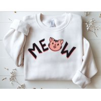Meow Kitten Face Sweatshirt