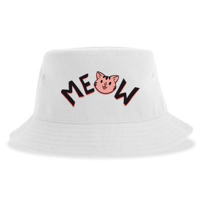 Meow Kitten Face Sustainable Bucket Hat