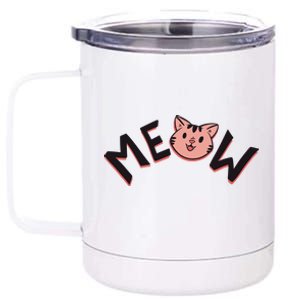 Meow Kitten Face 12 oz Stainless Steel Tumbler Cup