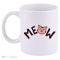 Meow Kitten Face 11oz C Handle Ceramic Mug